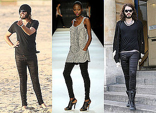 Russell Brand on His Sass and Bide Ruched Leggings