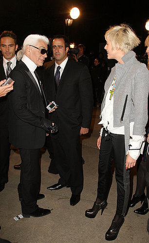 Karl Lagerfeld, Agyness Deyn. Karl Lagerfeld, Agyness Deyn.