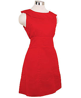 Retro Cherry Red Mod Mini Dress by Tulle Clothing