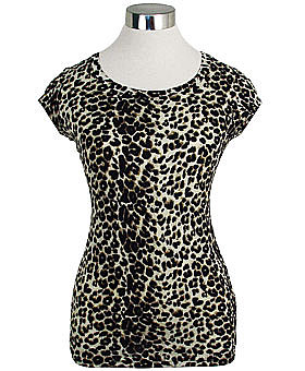 Leopard Print Long Stretch Tee ($20)