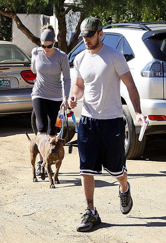 Pics of Justin and Jess Hiking with Dog 1-14-09