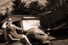 Back Yard BBQ-Sepia