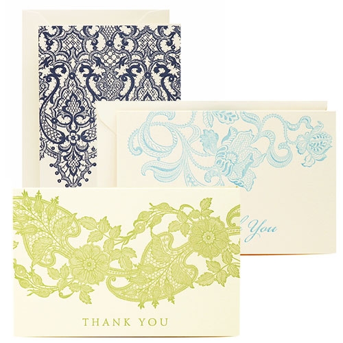 The Card Shop: Lace Thank-You Notes