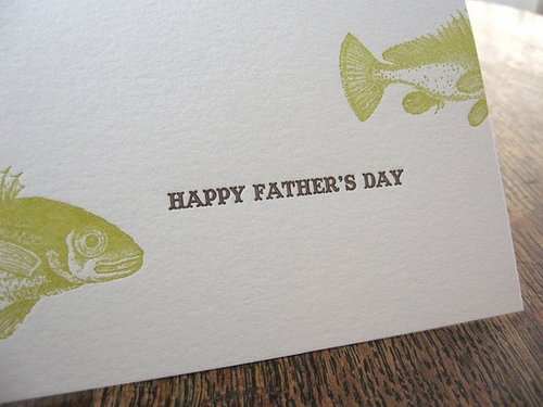 The Card Shop: Father's Day Fish Letterpress Card