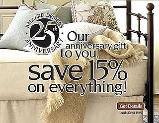 Sale Alert: Ballard Designs 25th Anniversary Sale