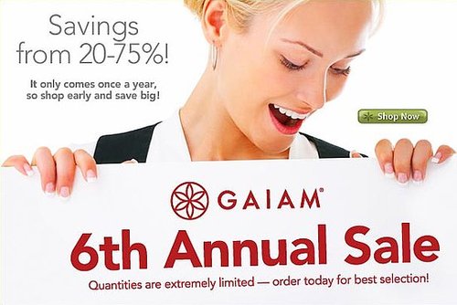 Sale Alert: Gaiam Sixth Annual Sale