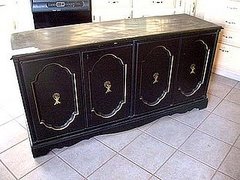Before and After: A Buffet Gets Styled Before and After: A Buffet Gets Styled