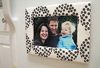 DIY: Cardboard and Fabric Magnetic Photo Frame