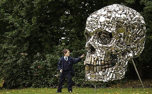 Guess What This Giant Skull Is Made Of?