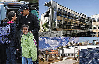 The Obama Girls Go Green at School