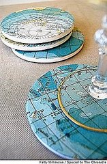 DIY: Map Coasters DIY: Map Coasters