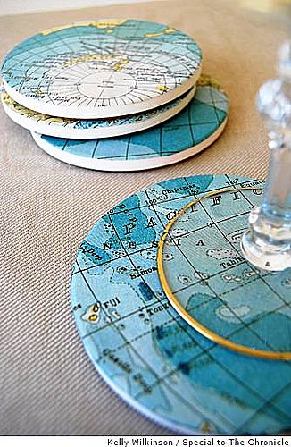 DIY: Map Coasters