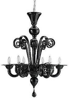 Desire/Acquire: Black Glass Chandeliers