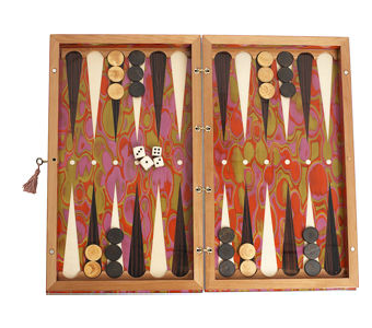 Crave Worthy: Psychedelic Circles Backgammon Set