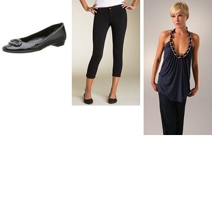 outfit with black flats
