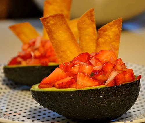 Served in an Avocado Bowl, Strawberry Salsa Is Scrumptious