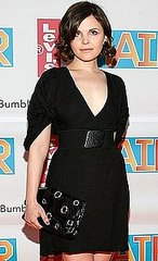 Photo of Ginnifer Goodwin in New York City in a LBD Holding a Black Stella McCartney Grommet Clutch Photo of Ginnifer Goodwin in New York City in a LBD Holding a Black Stella McCartney Grommet Clutch