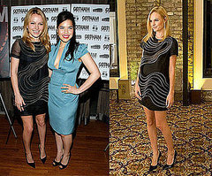 Becki Newton and Kate Bosworth Wear Phillip Lim's Black and Gold Zipper Dress Becki Newton and Kate Bosworth Wear Phillip Lim's Black and Gold Zipper Dress