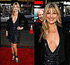 Actress Ali Larter Wears Low-Cut Brian Reyes Navy Embroidered Dress to HBO Films' "Grey Gardens" Los Angeles Premiere