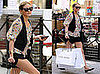The City's Olivia Palermo Strolls NYC in Diane von Furstenberg Floral Blouse, Black Shorts, and Tom Ford Anouk Sunglasses
