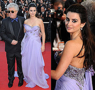Penelope Cruz at the Cannes Film Festival in Lavender Marchesa Gown