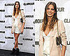 Daria Werbowy Attends Glamour Magazine Beauty Awards 2009 in Stella McCartney Nude Blazer and White Dress