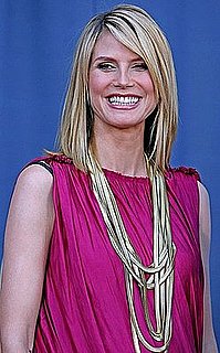 Heidi Klum in Draped Magenta Dress at McDonald's Promotional Event in Munich