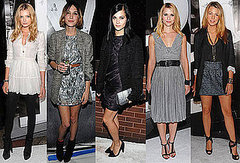 Photo of Lily Donaldson, Alexa Chung, Leigh Lezark, Claire Danes, and Blake Lively at Burberry Party in NYC