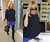 Sarah Michelle Gellar Visits The Sunglass Hut in Santa Monica Wearing a Blue Skirt and Navy Jacket