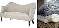 Five Loveseats and Throw Blankets Five Loveseats and Throw Blankets