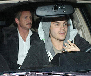 Photo of Emile Hirsch and His Milk costar Sean Penn Leaving LA's Villa Lounge
