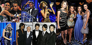 Photos of Rihanna, Chris Brown, Kelly Clarkson, Whitney Houston, Jonas Brothers, Kanye West at Clive Davis's Pre-Grammy Party