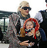 Photos of the Stefani-Rossdales at Heathrow
