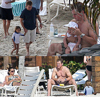 Photos of Matt Damon Shirtless in the Caribbean With Luciana Damon, Isabella Damon, Gia Damon