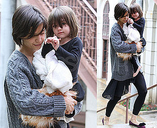 Photos of Katie Holmes and Suri Cruise in the Rain in LA
