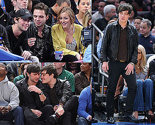 Photos of Gossip Girl's Chace Crawford, Leighton Meester, Ed Westwick, Sebastian Stan at the Knicks Game in NYC