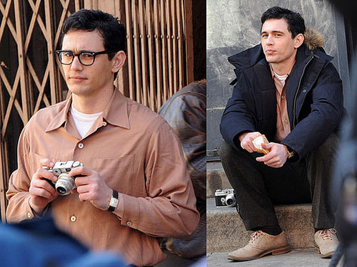 Photos of James Franco on the Set of Howl in New York City