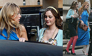 Photos of Blake Lively and Leighton Meester Filming Gossip Girl in NYC
