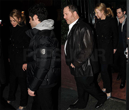 Photos of Blake Lively and Penn Badgley Leaving the Waverly Inn With Harvey Weinstein