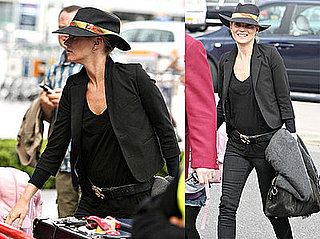 Photos of Kate Moss, Who Might Be Writing a Cookbook, at London's Heathrow Airport