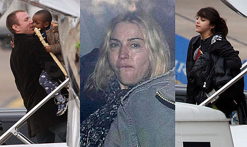 Photos of Madonna, Guy Ritchie, David Banda, Lourdes Leon at Heathrow, Guy Praises Madonna as a Mother