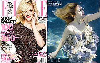 Photos and Quotes of Drew Barrymore in Elle Magazine May 2009