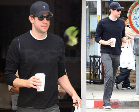John Krasinski Leaving a Cafe