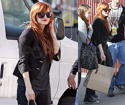 Ashlee Simpson on Set of Melrose Place Spinoff