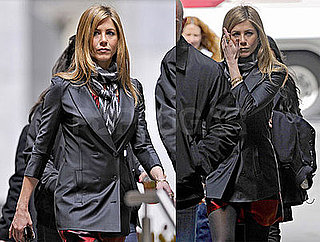 Photos of Jennifer Aniston Drinking Starbucks on the Set of The Baster in NYC