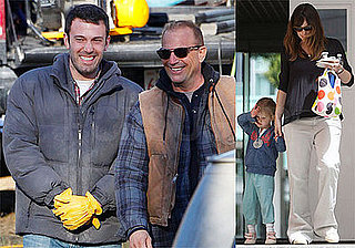 Photos of Ben Affleck and Kevin Costner Filming The Company Men in Boston, Jennifer Garner and Violet in LA