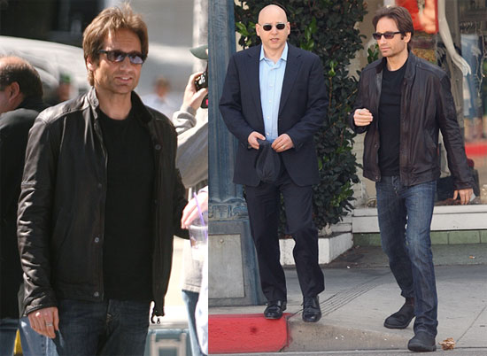 David Duchovny On the Set