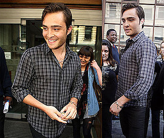 Photos of Ed Westwick Leaving BBC Radio One in London