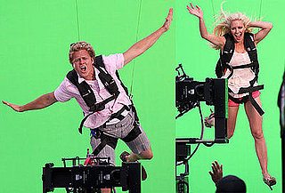 Photos of Almost Married Heidi Montag and Spencer Pratt Filming a Promo for I'm A Celebrity, Get Me Out of Here