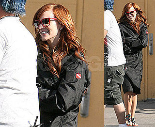 Photos of Ashlee Simpson on the Set of Melrose Place in LA